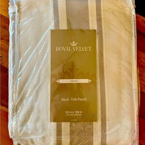 Royal Velvet Arden Back-Tab Panel 50" x 108" Ash White Curtain Panel